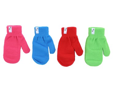 4 pk strikkede votter